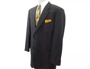 Giorgio Armani Collezioni Men Birdseye Italian Blazer Jacket Sport Coat 48 L EUC - Picture 1 of 14