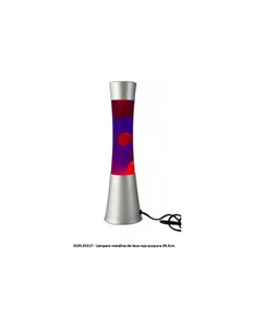 Lampara Metalica de Lava Roja-Purpura 39,5cm - Imagen 1 de 1