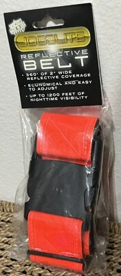 JOGALITE 1200 FT HIGH VISIBILITY RED REFLECTIVE PT BELT ONE SIZE FITS NEW - Image 1 of 2