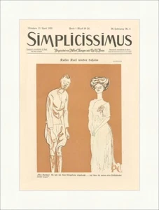 Titelseite der Nummer 5 von 1921 Olaf Gulbransson Kaiser Simplicissimus 1327 - Bild 1 von 1