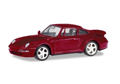 Herpa Porsche 911 (993) Turbo, amaranto metallizzato  1:87 031899-002 modellismo - Immagine 1 di 4