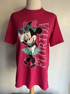 MINNIE MOUSE Official Vintage 80s DISNEY FLORIDA Velva Sheen T-Shirt Size Medium - Picture 1 of 5