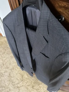 Peter Millar “SB FLYNN” Grey Micro Stripe Two Button Suit Size 44 Long MSRP $895 - Picture 1 of 14