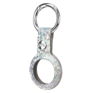 Estuche Case Mate Brillante Metálico Plata AirTag Llavero Clip Anillo - Imagen 1 de 3