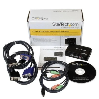 StarTech SV211KUSB 2 Port USB KVM Switch Kit - NEW - Image 1 of 4