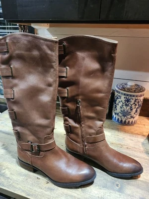 Botas hasta la rodilla Sole Society para mujer talla 9,5 de cuero marrón Foto 1 de 4