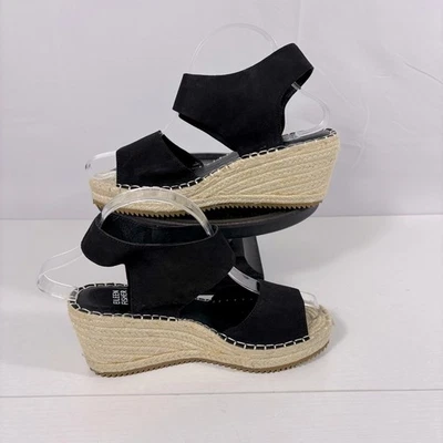 Сандалии на танкетке Eileen Fisher черные и желтовато-коричневые размер 7,5 и 8 - Изображение 1 из 4