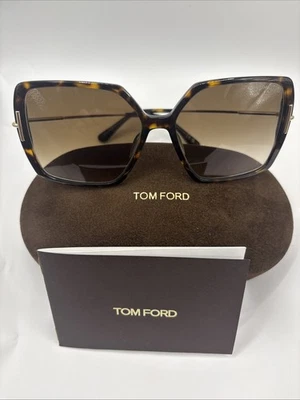 Tom Ford FT1039 52F Plastic Dark Havana Gradient Brown 59 mm Women's Sunglasses - Image 1 of 4