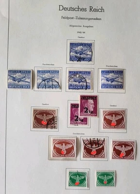 Deutsches Reich Feldpostmarken 1942-44 postfrisch und gestempelt - Bild 1 von 4