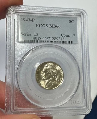 U.S. - 1943-P Silver "War" Jefferson Nickel (PCGS MS 66) - Image 1 of 4