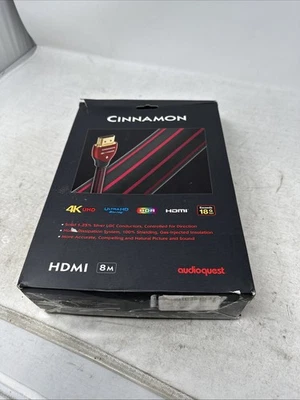AudioQuest Cinnamon 4K +HDR, 18Gbps, 8m HDMI Cable - Red - Image 1 of 4