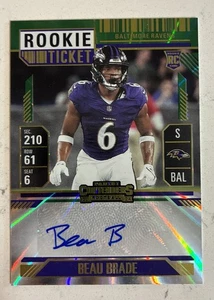 2024 Panini Contenders Football #233 Beau Brade Rookie Ticket Auto Green Holo - Bild 1 von 2