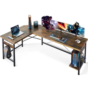 Coleshome 66" L Shaped Larger Gaming Desk, Corner Computer Desk, Sturdy Home ... - Picture 1 of 8