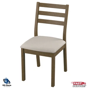 Silla de Comedor IKEA TONSTAD Marrón Efecto Roble FRIDTUNA Beige Asiento Acolchado Moderno NUEVO - Imagen 1 de 4