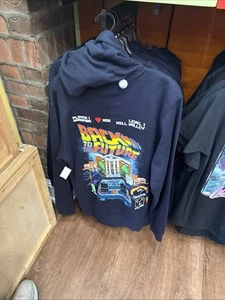 Back To The Future 40th Anniversary Zip Up Hoodie Universal Studios Exclusive XL - Picture 1 of 2
