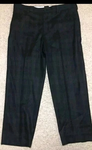 LL Bean Wollhose Herren 36 braun grün Fischgrätmuster Hose 36x32 - Bild 1 von 4