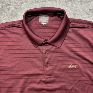 Greg Norman Poloshirt Herren XL Rot Kurzarm Performance Golf Shark Play Dry - Bild 1 von 10