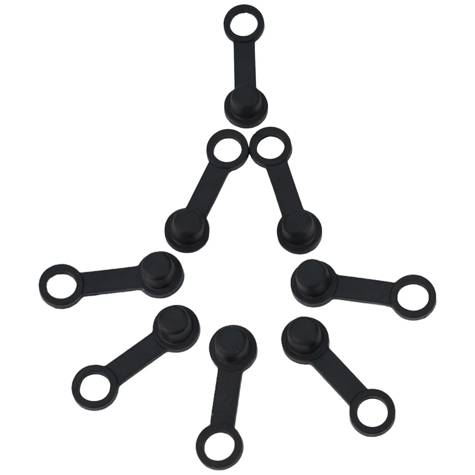 8x Black Car ATV Caravan Rubber Brake Bleed Nipple Grease Cap Dust Cover 8mm New - Image 1 of 4