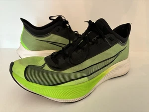 Size 11.5- Nike Zoom Fly 3 Electric Green Sneakers Shoes - Picture 1 of 11