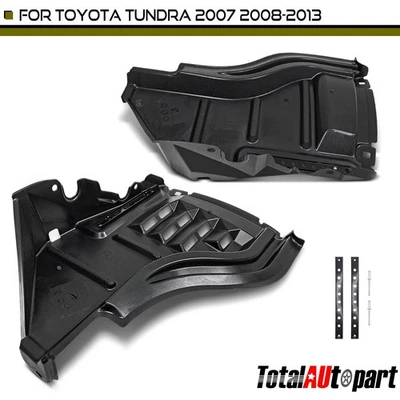 2x Forros interiores de guardabarros con parachoques de acero para Toyota Tundra 2007-2013 lado delantero Foto 1 de 4