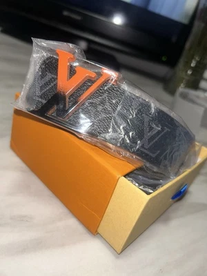 Пояс с монограммой Louis Vuitton LV размер 36 мужской - Изображение 1 из 3