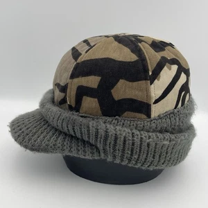 Vintage Predator Camouflage Brimmed Beanie Hat RARE Insulated Cap Made In USA - Picture 1 of 12