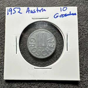 Österreich 1952 10 Groschen Auslandsmünzen - Jahrgang. Aluminium. - Bild 1 von 4