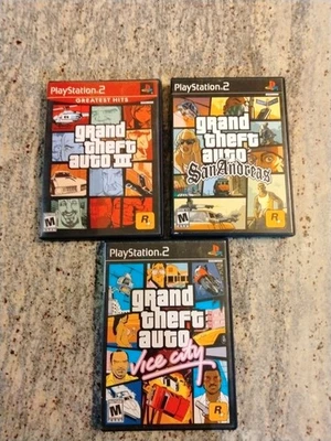 Lote Grand Theft Auto III San Andreas Vice City PS2 PlayStation 2 Foto 1 de 4