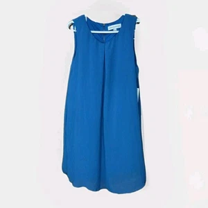Emma & Michelle XL NWT Blue Tunic Top Sleeveless Classy Business Casual Summer - Picture 1 of 14
