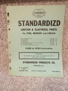 Vtg 1926-1950 Standardizd Ignition,Electrical Parts Catalog Ford,Lincoln,Mercury - Picture 1 of 10