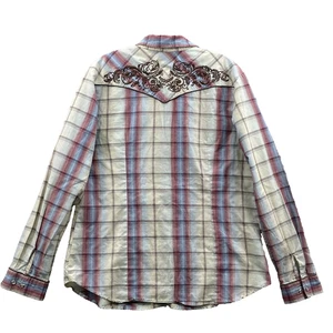 Roper Pearl Snap Western Shirt Womens Large Embroidered Cowgirl Rodeo Y2k Riding - Picture 1 of 13