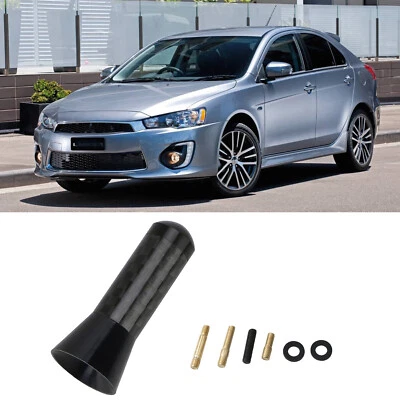 For Mitsubishi Lancer 1.4" Short Antenna Aerial AM/FM Radio Signal Carbon Fiber - Image 1 of 4