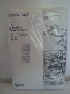 Copripiumone IKEA STJARNRAMS DOPPIO con set federe letto stampa toilette francese - NUOVO - Foto 1 di 15