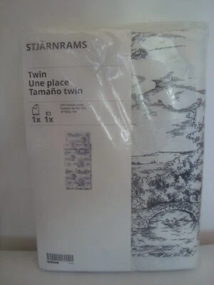 IKEA STJARNRAMS TWIN Duvet Cover w/ Pillowcase Bed Set French Toile print - NEW  - Image 1 of 4