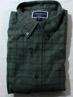 Charles Tyrwhitt Men's Twill Slim Fit Grid Check Shirt NN7 Large Green NWT - Image 1 of 4