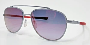 McLaren Sunglasses MLSEDS01 Color 04 Matte Silver & Red Temples 58-16-130 NIB - Bild 1 von 7