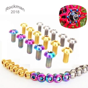 12pcs M5 x10mm Titanium Screws Torx T25 Head Bicycle Disc Brake Rotor Bolts - Picture 1 of 23