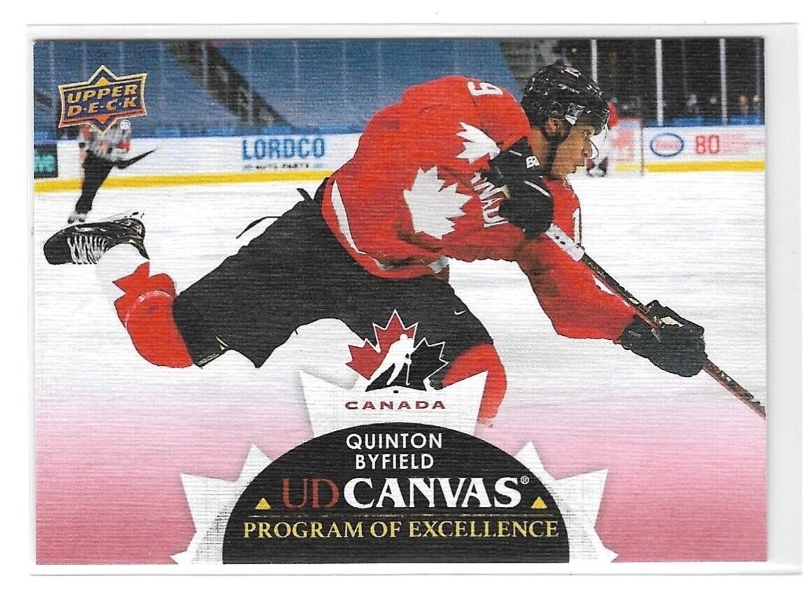 2021-22 UD SERIES 2 QUINTON BYFIELD #C256 PROGRAM OF EXCELLENCE RC ROOKIE CANVAS
