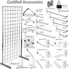 GRIDWALL PANEL GRID MESH HOOKS PRONGS CHROME ACCESSORIES SHOP DISPLAY STAND