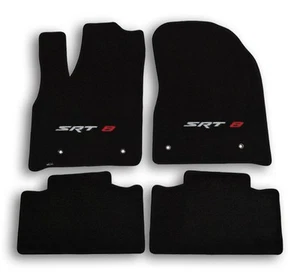 16-19 Jeep Grand Cherokee SRT 8 |Black Velourtex Carpet 4pc Floor Mat Set w Logo - Foto 1 di 8