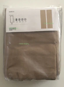 IKEA SANELA Samt Gardinen in hellbraun 140x250cm 605.319.73 EINGESTELLT - Bild 1 von 5