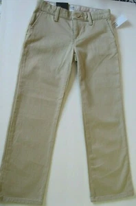 GAP Kids Girls Beige Classic Chino Khakis Uniform Pants Size 5 Regular NWT - Picture 1 of 6