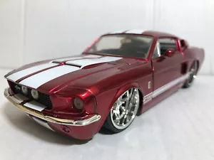 JADA BIGTIME BTM 1967 SHELBY GT 500KR ROT/WEISS STREIFEN 1:24 NEU OHNE BOX - Bild 1 von 12
