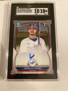 2023 Bowman Chrome Oswaldo Osorio 1st Prospect  Autograph #CPA-OO Dodgers GM 10
