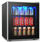 60 Can Beverage Refrigerator Beer Wine Soda Drink Cooler Mini Fridge Glass Door