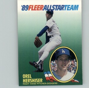 1989 Fleer All-Stars Orel Hershiser Los Angeles Dodgers #7