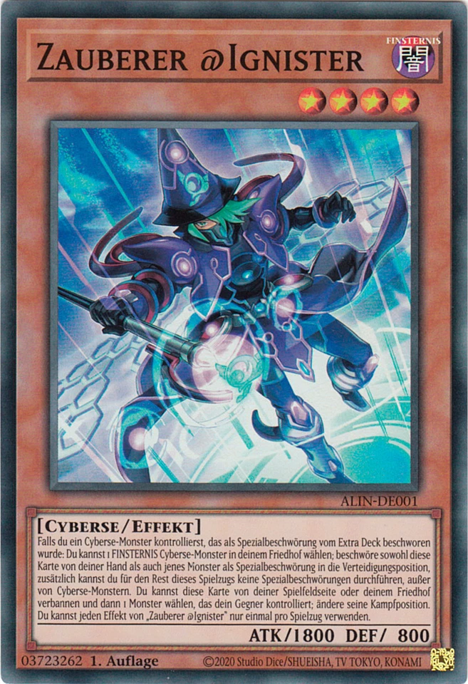YU-GI-OH, ZAUBERER @IGNISTER, SR, ALIN-DE001, 1. Auflage, TOP - Bild 1 von 1
