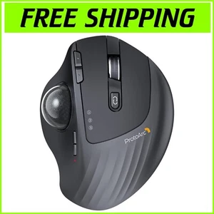 Quiet Ergonomic Trackball Mouse with Triple Device Connection - Bluetooth & USB - Picture 1 of 9