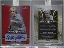 2018 Leaf Metal Sports Heroes Red /3 Billie Moore #BA-BM1 Auto
