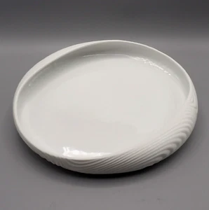 PartyLite Ceramic Decorative Bowl White Bisque Scalloped Textured Swirl EC - Picture 1 of 7